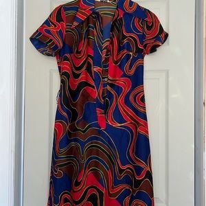 Vintage Lanvin Multi-Print Shift Dress
